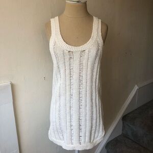 JOSEPH Zipper Back Loop Yarn Sleeveless Tank Top